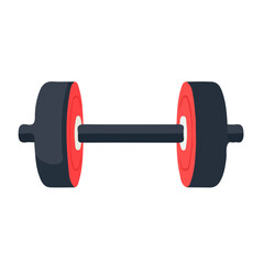 A Very Simple flat 2D icon of a weightlifting barbell isolated on a transparent background, vector, flat design, animation design, vector, simple flat 2D icon, minimalist design, clipart