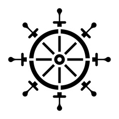 Obraz premium Rudder Icon