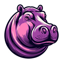 hippopotamus vector and illustrations on white background.
