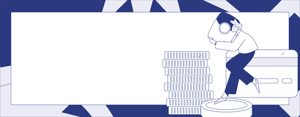 Internet financial management investment flat vector concept operation hand drawn illustration
