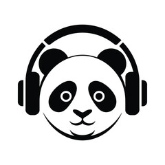 Cute Panda Wearing Headphones Perfect for Kids and Music Lovers, Music Loving Panda with Headphones