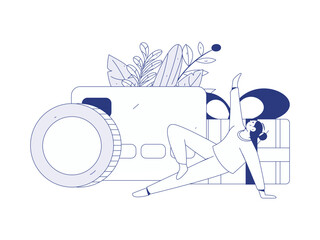 Internet financial management investment flat vector concept operation hand drawn illustration
