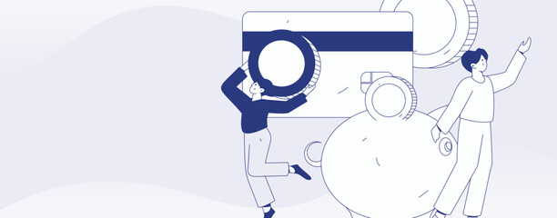 Internet financial management investment flat vector concept operation hand drawn illustration
