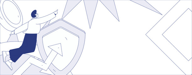 Internet financial management investment flat vector concept operation hand drawn illustration
