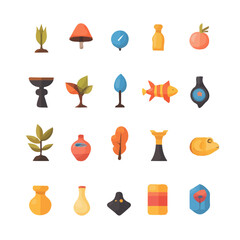 A Very Simple flat 2D icon of a Collection of abiu collection set isolated on a transparent background, vector, flat design, animation design, vector, simple flat 2D icon, minimalist, eps format