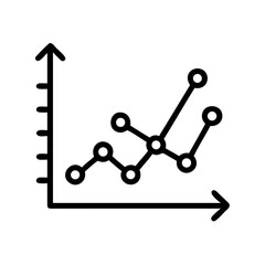progress chart icon on transparent background flat vector icon for apps and websites