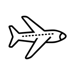 plane travel icon on transparent background flat vector icon for apps and websites