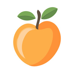  A Very Simple flat 2D icon of a Collection of apricot illustration isolated on a transparent background, vector, flat design, animation design, vector, simple flat 2D icon, eps