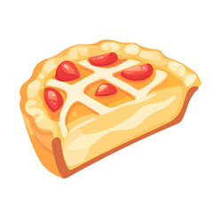  A Very Simple flat 2D icon of a Collection of apple pie slice illustration isolated on a transparent background, vector, flat design, animation design, vector, simple flat 2D icon, eps