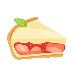 A Very Simple flat 2D icon of a Collection of apple pie slice isolated on a transparent background, vector, flat design, animation design, vector, simple flat 2D icon