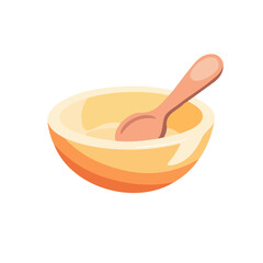  A Very Simple flat 2D icon of a Collection of baby baby feeding bowl illustration isolated on a transparent background, vector, flat design, animation design, vector, simple flat 2D icon, eps