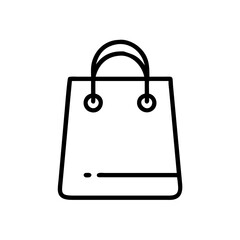 shopping bag icon on transparent background flat vector icon for apps and websites