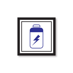 Battery with Lightning Bolt Icon, Energy and Power Graphic