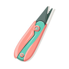 A Simple flat 2D icon of a set of baby nail clippers collection isolated on a transparent background, vector, flat design, animation design, simple flat 2D icon, minimalist