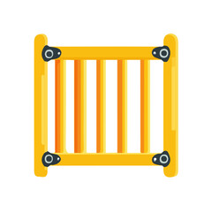 A Simple flat 2D icon baby safety gate isolated on a transparent background, vector, flat design, animation design, simple flat 2D icon, minimalist design, clipart, illustration