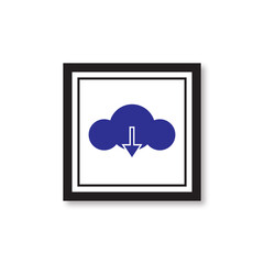 Cloud with Arrows Icon, Cloud Computing Data Flow Graphic