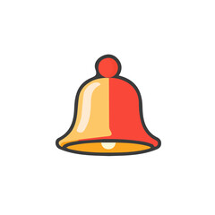 My Simple flat 2D illustration of a bell slash set isolated on a transparent background, vector, flat design, animation design, simple flat 2D icon, EPS Format