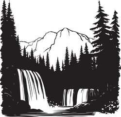 vector illustration of forest landscape