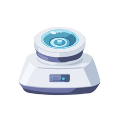 A Simple flat 2D icon, centrifuge machine isolated on a transparent background, vector, flat design, animation design, simple flat 2D icon, minimalist design