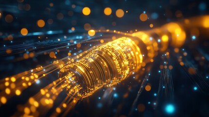 Glowing bottle abstract image