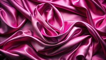 Obraz premium Panoramic Pink Satin Fabric Drape, Luxurious Soft Texture, Elegant Background