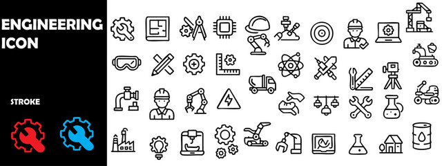 Engineering Icon – Vector Symbol for Tools, Technology, and Innovation