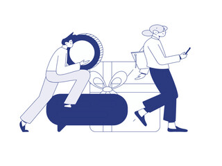 Internet financial management investment flat vector concept operation hand drawn illustration
