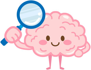 Cartoon Brain Icon - Brain Examination
