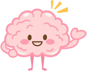 Cartoon Brain Illustration - Happy Brain