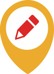 Edit Map Location Outline Icon