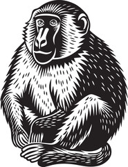 baboon silhouettes African Animals Icon Set  Olive baboon (Papio anubis), also called the Anubis baboon, is a member of the family Cercopithecidae (Old World monkeys).