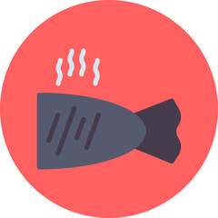 Grilled FIsh icon vector illustration