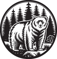 Adobe Illustrator ArtworkBear counting cash in a tranquil forest setting surrounded by lush trees and dappled sunlight during daytime. Generative AI Giant Panda side view full body