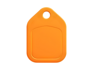 Orange RFID Key Tag – Pure Isolated