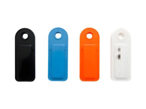Mixed Color RFID Key Tags – Pure Isolated