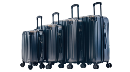 suitcases isolated on white