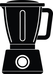 Electric Blender in Black | Kitchen Appliance Silhouette Vector for Print, Craft & Culinary Design