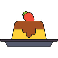 Panna Cotta icon vector illustration