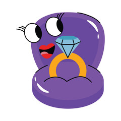 Wedding Ring vector Sticker. Eps 10 file