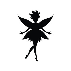 vector silhouette of a fairy
