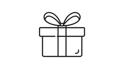gift box line art stylish artwork for unique gift wrapping ideas
