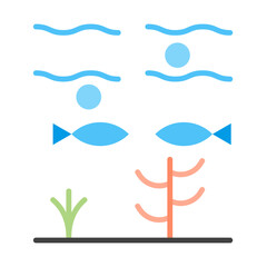 Underwater flat icon