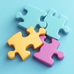 Obraz premium Interlocking Puzzle Pieces
