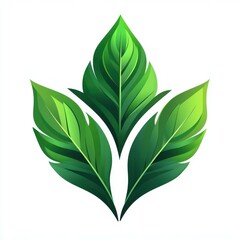 Naklejka premium Vibrant green leaves arranged in a symmetrical pattern showcasing natural elegance and freshness