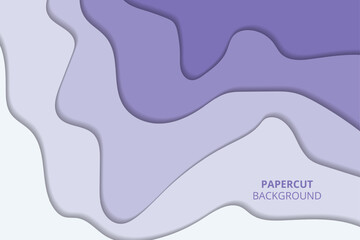 Minimal abstract papercut vector background with smooth layers