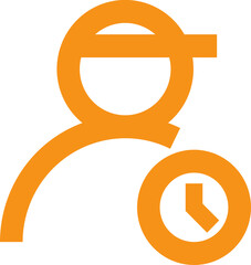 Customer Part Time Job Outline Icon
