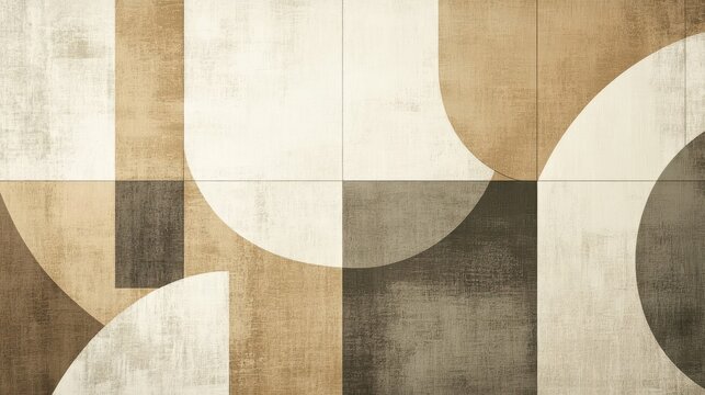 Earth-toned wallpaper with sharp shadows and cubist backdrop detail