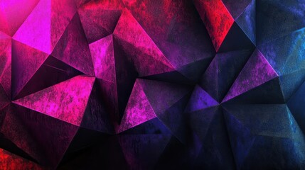 Naklejka premium Energetic neon geometry over matte carbon-texture wallpaper background