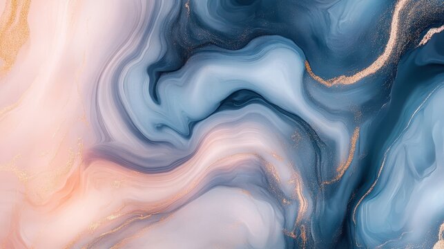 Fototapeta Romantic marble texture with gold and indigo wallpaper