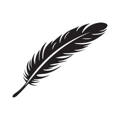 Fototapeta premium Simple Quill Pen clipart black silhouette